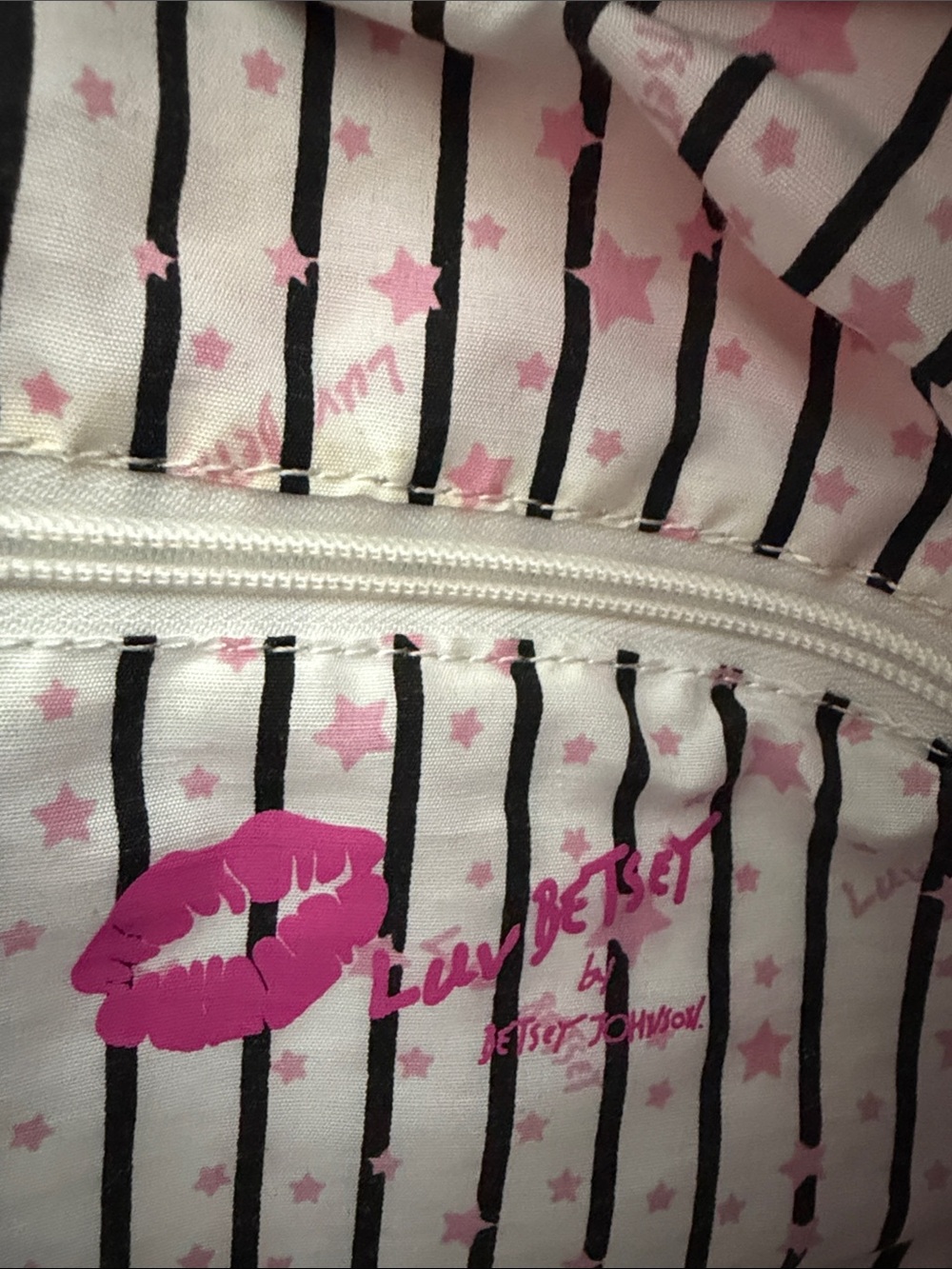 Betsey Johnson Hot Pink and Black Quilted Backpack - Picture 3 of 11